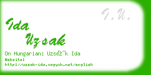 ida uzsak business card